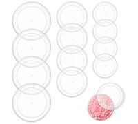 HENGBIRD 12 piezas tapas de latas, tapa para yogur de comida para gatos en 3 tamaños 200g/500g/800g, ttapa para bote de comida de gato para perros gatos latas de leche en polvo
