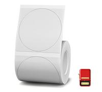 HENGBIRD 150 hojas de 50 x 50 mm, etiquetas redondas autoadhesivas compatibles con impresora térmica NIIMBOT B1/B21/B3S, papel térmico para escuela, hogar, oficina, pequeñas empresas