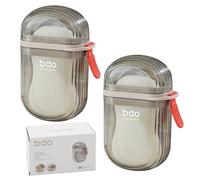 HENGBIRD 2 Pcs Jabonera de Viaje, Jabonera de baño Portátil, Jabonera con Tapa, Jabonera Cajas de Jabón con Fuerte Sellado,Impermeable y a Prueba de Fugas para Acampar, Hogar