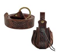 HENGBIRD 2 trajes de nigromante de Halloween, disfraz medieval, ropa medieval, ropa medieval, riñonera medieval, ropa para mujer, hombre, ropa para niños, accesorios para Halloween Cosplay