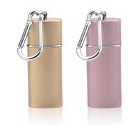 HENGBIRD 2 x Ceniceros de Bolsillo Resistentes al Olor para Cigarrillos, de Viaje Yosemy, para Llevar (Negro) (Oro y Oro Rosa)