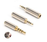 HENGBIRD 3 Piezas Adaptador Jack Audio 2.5 mm a 3.5 mm y 3.5 mm a 2.5 mm Adaptador para Auriculares Móvil MP3 Ordenador Conexión AUX
