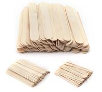 HENGBIRD 300 espátulas de madera para encerar, palillos de madera, espátulas bucales de madera, palos de hielo, palos de madera para manualidades, para depilación, tratamientos o trabajos en madera