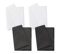 HENGBIRD 4 Hojas de Tela de Entretela Fusible Tela de Entretela de Plancha Ligera No Tejida para Manualidades de Costura (Blanco y Negro 100 cm)