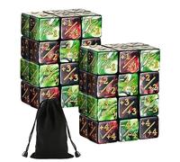 HENGBIRD 48 Piezas Contadores de Dados, Dados fichas de Lealtad D6 Dados, Compatible con MTG, CCG, Accesorios de Juegos de Cartas con Bolsas de Almacenamiento (Verde y Rojo Oscuro)