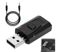 HENGBIRD Adaptador Bluetooth USB 5.0 2 en 1 USB Bluetooth Transmisor Audio TV Adaptador Bluetooth TV USB Bluetooth Auto Audio 3,5 mm Transmisor de baja latencia Receptor para PC Auriculares Altavoz