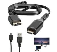 HENGBIRD Adaptador PS1 PS2 a HDMI 720P 1080P con Cable AV 1m, Adaptador ps2 hdmi convertidor RCA a hdmi con alimentación Micro USB Plug and Play para TV Moderna Consola Retro