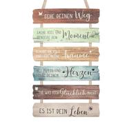 HENGBIRD Cartel decorativo para niños y niñas, cartel decorativo con refranes, cartel de pared de madera, cartel motivador, personalizable