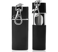 HENGBIRD Cenicero de bolsillo para cigarrillos Resistente a los olores, Cenicero de Viaje, Cenicero Portatil, Ceniceros Originales, Cenicero Portatil Bolsillo,Cenicero De Bolsillo De Mano(2 Negro)