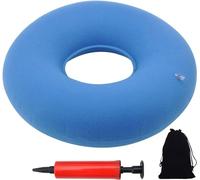 HENGBIRD Cojín de asiento ortopédico para hemorroides, cojín de asiento de poliéster, cojín inflable con bomba para hemorroides, dolor de coxis, embarazo