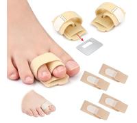 HENGBIRD Corrector de Dedo Martillo, Separador de Dedos para Pie y Juanete, 6 Piezas con Férulas y Vendajes para Corrección de Dedos de Pies y Manos