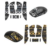 HENGBIRD Grip Tape Ratón Logitech G Pro X Superlight 2 - Cinta Antideslizante Ultrafina Anti Sudor Autoadhesiva - 2 Sets Negro & Negro-Dorado, Accesorios Gaming para Logitech G Pro Superlight 1/2