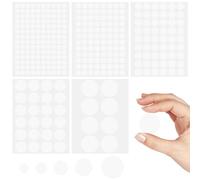 HENGBIRD Juego de 322 Tapa Tornillos Blanco, diámetros 12 mm/15 mm/21 mm/30 mm/50 mm, Cubretornillos Blancos,Tapones cubretornillos Blancos, Autoadhesivas para Paredes, Azulejos, Cocina, Oficina