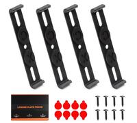 HENGBIRD Juego de 4 Soporte matrícula Ultrafino sin Marco - Marco de matrícula Invisible Resistente a la Intemperie - sujeción Segura, instalación fácil, Compatible UE para matrícula 110 mm