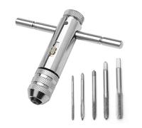 HENGBIRD Llave de carraca ajustable terrajas y machos de roscar machos para roscas Juego de 5 piezas M3 M4 M5 M6 M7 M8 juego de machos y terrajas