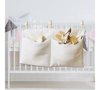 HENGBIRD Organizador para habitación de bebé para habitación de los niños, organizador de cama para bebé, organizador colgante para pañales, bolsa de juguetes, bolsa de cuna para pañales juguetes