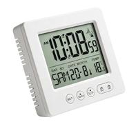 HENGBIRD Radio despertador digital con 2 alarmas y luz nocturna, reloj despertador digital, calibración automática del tiempo, alarma dual con repetición, indicador de temperatura del calendario, 12 H