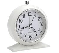 HENGBIRD Reloj Despertador de Metal de 4 Pulgadas, silencioso, sin tictac, para Dormitorio, Reloj de Escritorio pequeño con función de luz, Reloj de Mesa para decoración de Sala de Estar, decoración