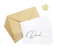 HENGBIRD Tarjeta felicitacion de Agradecimiento con Sobres a Juego 20 Unidades de Tarjetas en blanco Perfectas tarjeta felicitacion boda Despedidas Tarjetas de Regalo Graduaciones Aniversario