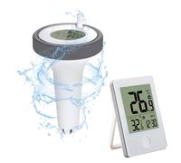 HENGBIRD Termómetro flotante para piscina, fácil de leer con temperatura interior, monitor de humedad, IP67, resistente al agua, para piscinas, bañeras, estanques
