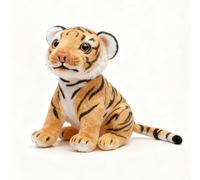 HENGBIRD Tigre de peluche de 27 cm, realista de tigre con peluche corto y relleno de algodón PP, para regalo infantil, decoración del salón, abrazar y colección