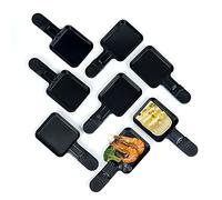 HengBO 8 Mini-sartenes de Raclette Grill, Acero Inoxidable y Recubrimiento Antiadherente, 8 PCS