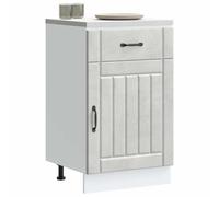HengCaDa Lucca - Armario de cocina de madera con patas ajustables de 50 cm de ancho para mayor espacio de almacenamiento en la cocina, apto para vajilla, ollas, microondas, con puertas prácticas