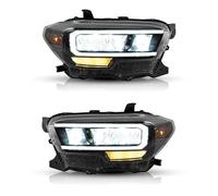 HENGCHUG 16-23 Toyota Tacoma 3th Gen (N300) LED Reflection Bowl HeadLights(Amber)