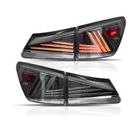 HENGCHUG Compatible con Lexus IS250 IS350 ISF 06-13 luces traseras LED conjunto dinámico secuencial señales de giro DRL lámpara trasera inversa(Smoked)