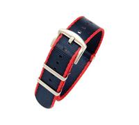 hengfento2 Correa de reloj G10 de repuesto para Omega Premium Balístico Nylon Militar Raf cosido Bond Iw 20 mm (rojo + azul)