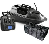 HENGGE Barco de cebo a control remoto, barco de pesca con control remoto, posicionamiento GPS, barco de cebo de 500 m con luz nocturna LED (GPS 12000 mAh, fibra de carbono)