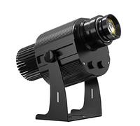 HENGGEEU 100W LED GOBO Logo Proyector Rotor Tabla Manual Zoom Control Remoto Custom GOBO Company Store Tienda Publicidad Signo,Negro,Outdoor