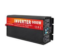 HENGJINGTR 12V A 220V, 5000W Pure Sinus Wave Inverter, 60V 48V 24V 12V DC A 110V / 220V AC Convertidor Inverter Solar De Potencia del Coche con Pantalla LCD,48v to 220v 60hz