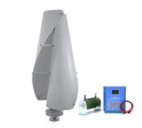 HENGJINGTR 12v, Generador de turbina eólica de Eje Vertical de 2 Palas de 16000W, Velocidad del Viento de 2.5 M/s para arrancar. Generación de energía eólica con turbina eólica, 12V/24V, IP67