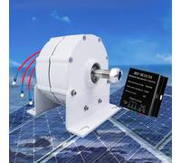 HENGJINGTR 220V,1500W-3000W 220V Generador de Molino de Viento de turbinas eólicas pequeñas, generador de imanes permanentes sin Engranajes trifásico con Controlador (con Base, Blanco)