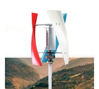 HENGJINGTR 220v,Kit de generador eólico Vertical de 1500W, con Controlador de 3 aspas 12V 24V 48V, fácil instalación con Ajuste automático de dirección del Viento para iluminación de Patios.