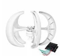 HENGJINGTR 220v, Turbina Eólica de Eje Vertical de Bajo Ruido de 10000W, 12V 24V 48V de Baja Velocidad de Arranque con Controlador para Hogar, Barcos, Iluminación de Calles