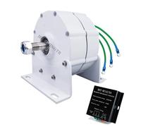 HENGJINGTR 24v, Generador de imán Permanente sin Engranajes de 10000W, 12V/24V/48V de Baja Velocidad de Arranque con Base, para turbina eólica o turbina hidráulica (con Base)