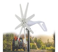 HENGJINGTR 24v,Kit de Generador de Turbinas Eólicas de Bajo Ruido de 12000W, 12V 24V 48V La Hoja Vertical Comienza a Una Velocidad de 2M/S y Captura Automáticamente la Dirección del Viento.