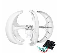 HENGJINGTR 48v,Turbina eólica Vertical pequeña eficiente de 16000 W, generador de turbina eólica de Eje Vertical, 5 Palas para generación de energía de fábrica al Aire Libre (12 V 24 V 48 V 220 V)