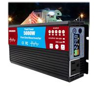 HENGJINGTR 5000 Vatios DC12V 24V 48V 60V 72V A Onda Sinusoidal Pura del Inversor De Potencia AC 110V / 220V para Vehículos, RV, Inversor De Fase Dividida De Camiones con Pantalla Led,72v to 220v