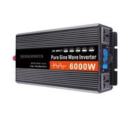 HENGJINGTR 6000W Puro Sinus Wave Car Inverter Power Voltage Converter DC 12V / 24V / 48V / 60V / 72V A AC 120V / 230V con Pantalla LCD Y 2 Salidas De CA, para Casa/RV/Camión,60V to 120V