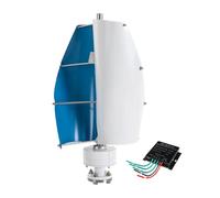 HENGJINGTR Conjunto Generador de Turbina Eólica de 14000W, Velocidad del Viento de 2.5M/S para Arrancar 12V 24V 48V 220V Kit de Generador de Turbina Eólica Vertical con Controlador,12v