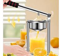 HENGJINGTR Exprimidor Manual de Acero Inoxidable de Doble Cabezal para Cocina doméstica, máquina de prototipos rápidos, Ideal para zumos Frescos y deliciosos, Ideal para Naranjas y Uvas