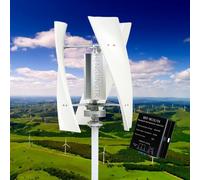 HENGJINGTR Generador de Molino eólico Vertical de energía Libre de 4000W, 220V 3 Hojas para Marina, iluminación callejera Kit de generador de turbinas eólicas de Inicio de Brisa w/Controlador,220v