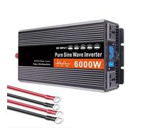 HENGJINGTR Inversor Cargador de Onda senoidal Pura de 6000W DC 48V/24V/12V Fase Partida Entrada DC Salida AC 110V/230V Inversor convertidor de energía Solar de Baja frecuencia,DC 60v,AC 230V 60Hz