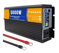 HENGJINGTR Inversor De Corriente Portátil De 2500 Vatios, Convertidor De Potencia De 12V-72V CC A 110V/220V CA, Potencia Máxima De 5000W Inversor para Coche con Pantalla LCD,48v to 220v