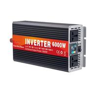HENGJINGTR Inversor De Energía De Pico 6000W Inversor De Energía Onda Senoidal Pura DC 12V/24V/48V/60V/72V A AC 110V 220V Inversor De Energía para Coche con 2 Salidas AC,24V to 110V