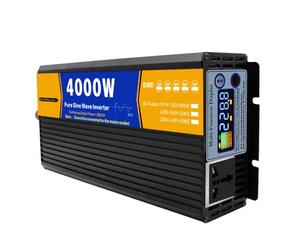 HENGJINGTR Inversor De Onda Senoidal Pura De 12V A 120V, 4000W, Convertidor De DC A AC para RV, Camión, Emergencia, Vida Fuera De La Red, Inversor Solar De Baja Frecuencia,48v to 120v