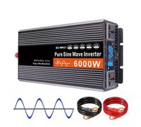 HENGJINGTR Inversor De Onda Senoidal Pura De 6000W, DC 12V-72V A AC 110V/220V Inversor De Corriente Cargador Convertidor Inversores para Coche, Hogar, RV, Camión, Fuera De Red,72V to 110V